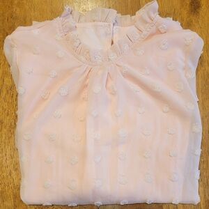 Womens Large Baby Pink Light Weight Shein Blouse